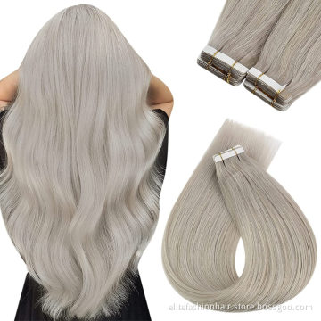 Looks natural Italian double tape on hair sillky Straight Tape in Real Human Hair Extensions 12-30 Inch Tape in Hair Extensions